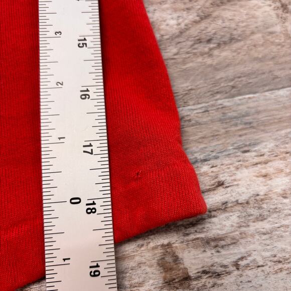 Vintage 80s Guess America Paris RedYellow Womens L Logo Cropped Sweatshirt - Picture 7 of 9